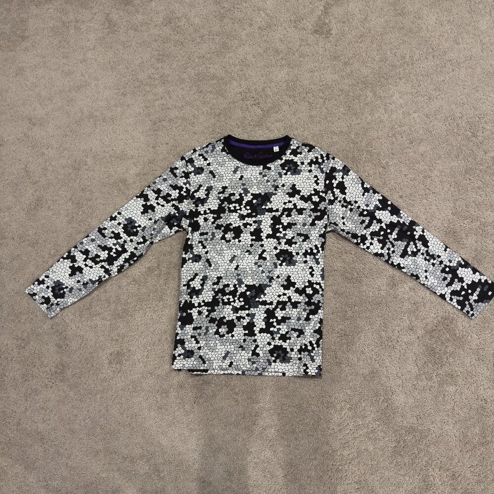 Robert Grahm Long Sleeve Pattern T-Shirt Size Small